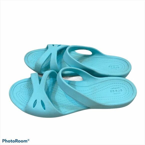 Ladies Crocs Kelli Sandals Pool Blue‎ Size 6 - Picture 6 of 11